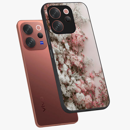 Blush Blossom Cloud Glass Case displayed in angled mockup highlighting soft cloud and blossom design with pastel aesthetic.
