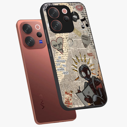 City Dream Sketch Glass Case displayed in angled mockup highlighting minimal city illustration with aesthetic sketch style.