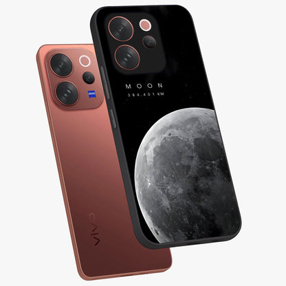 Cosmic Moon Glow Glass Case displayed in angled mockup highlighting celestial moon design with cosmic aesthetic theme.