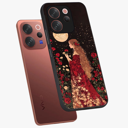 Crimson Dreams Glass Case displayed in angled mockup highlighting soft crimson aesthetic design with artistic theme.