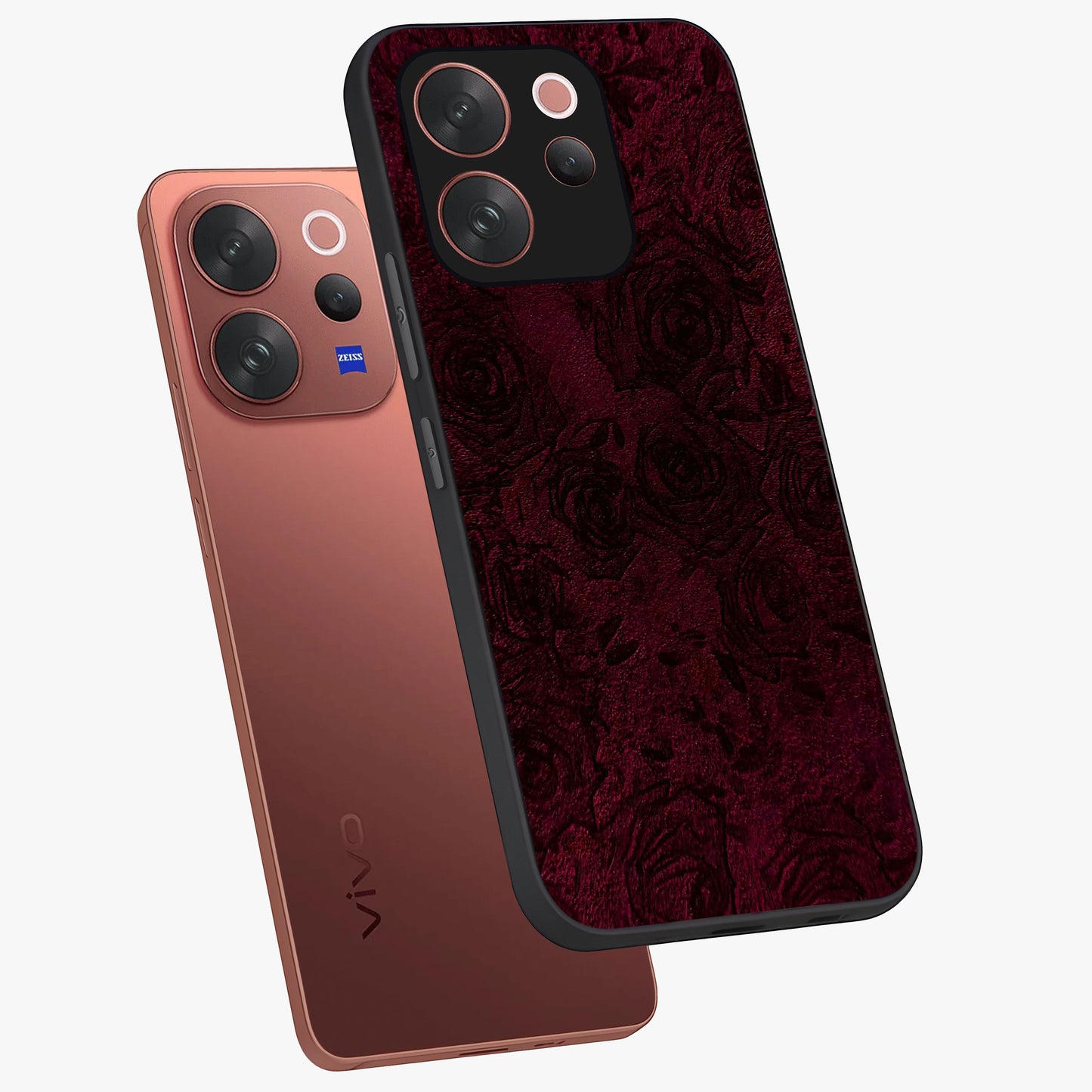 Crimson Fade Flow Glass Case displayed in angled mockup highlighting smooth gradient design with modern aesthetic style.