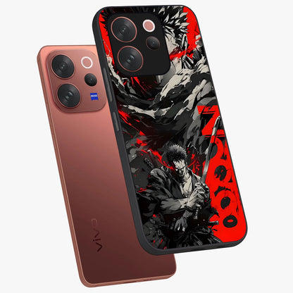 Demon Sword Resolve Glass Case displayed in angled mockup highlighting powerful demon sword illustration with dark fantasy aesthetic.