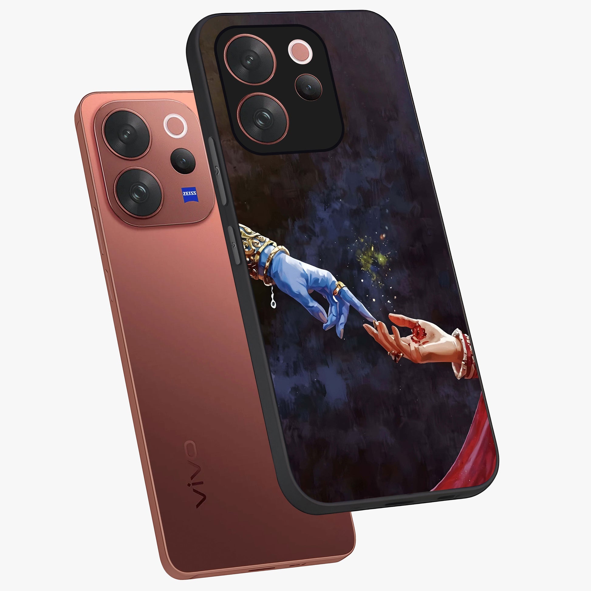 Divine Touch Eternal Glass Case displayed in angled mockup highlighting elegant divine inspired design with calm aesthetic style.