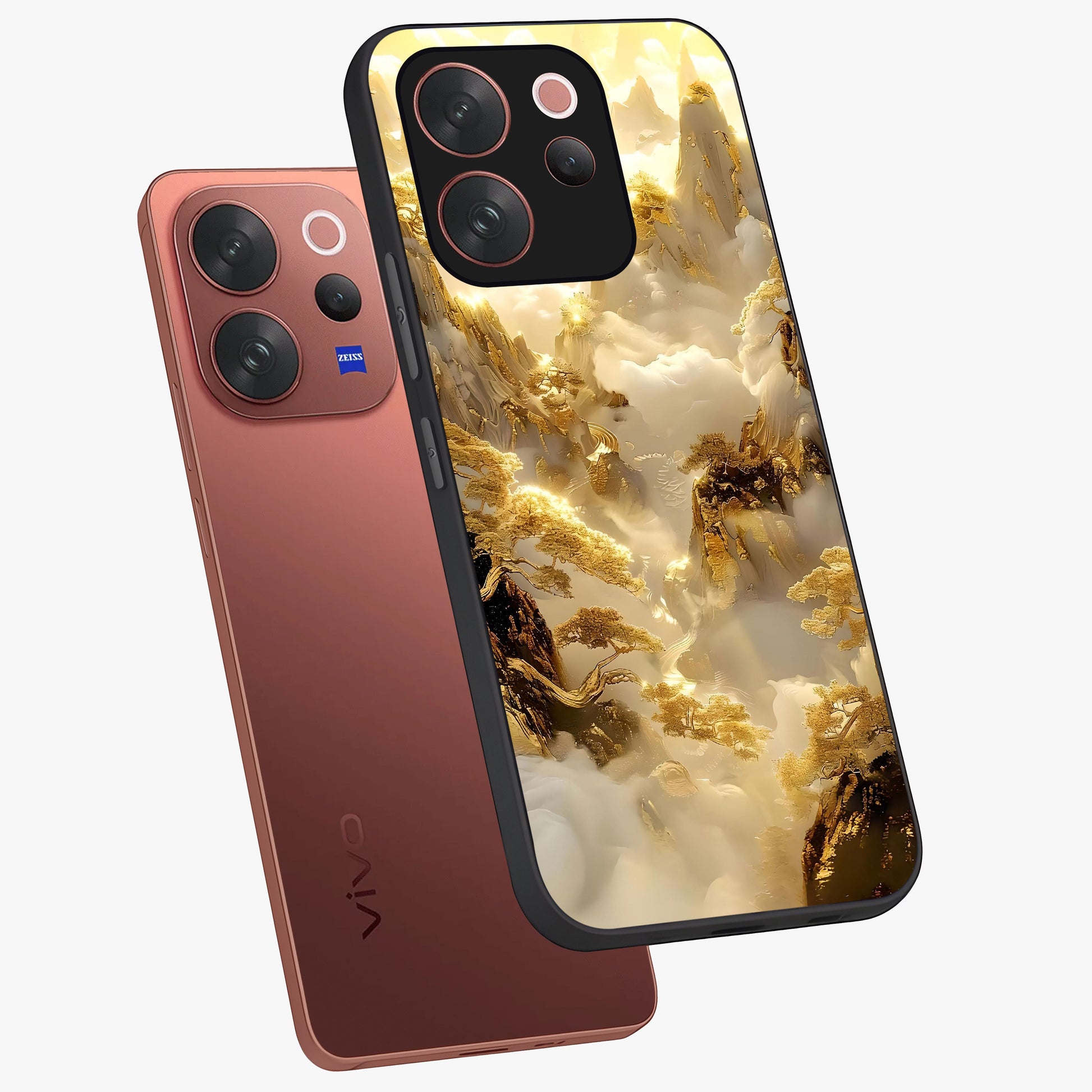 Gates Of Illumination Glass Case displayed in angled mockup highlighting radiant portal inspired design with fantasy aesthetic.