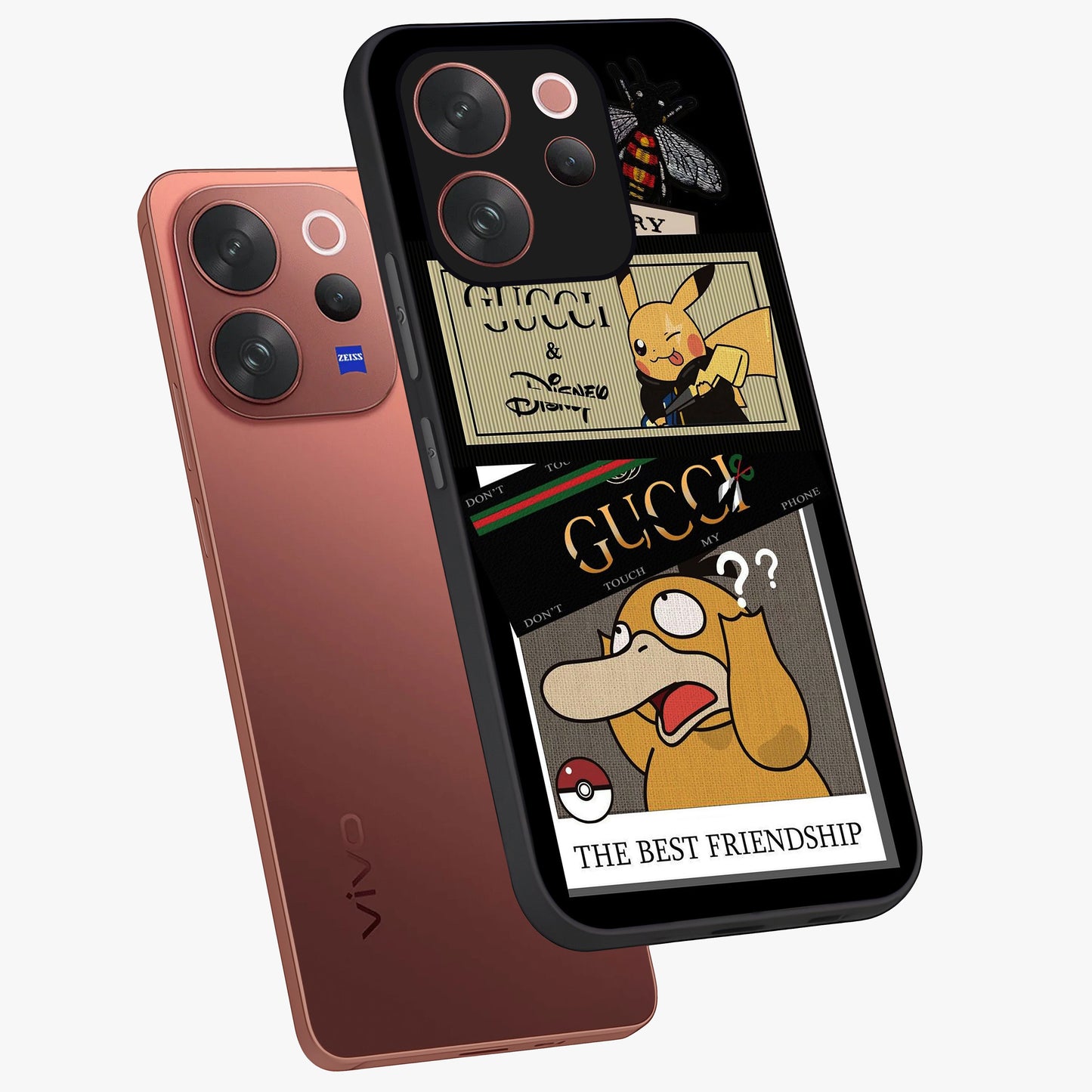 Gucci Play Mashup Glass Case displayed in angled mockup highlighting stylish fashion mashup design with bold aesthetic.