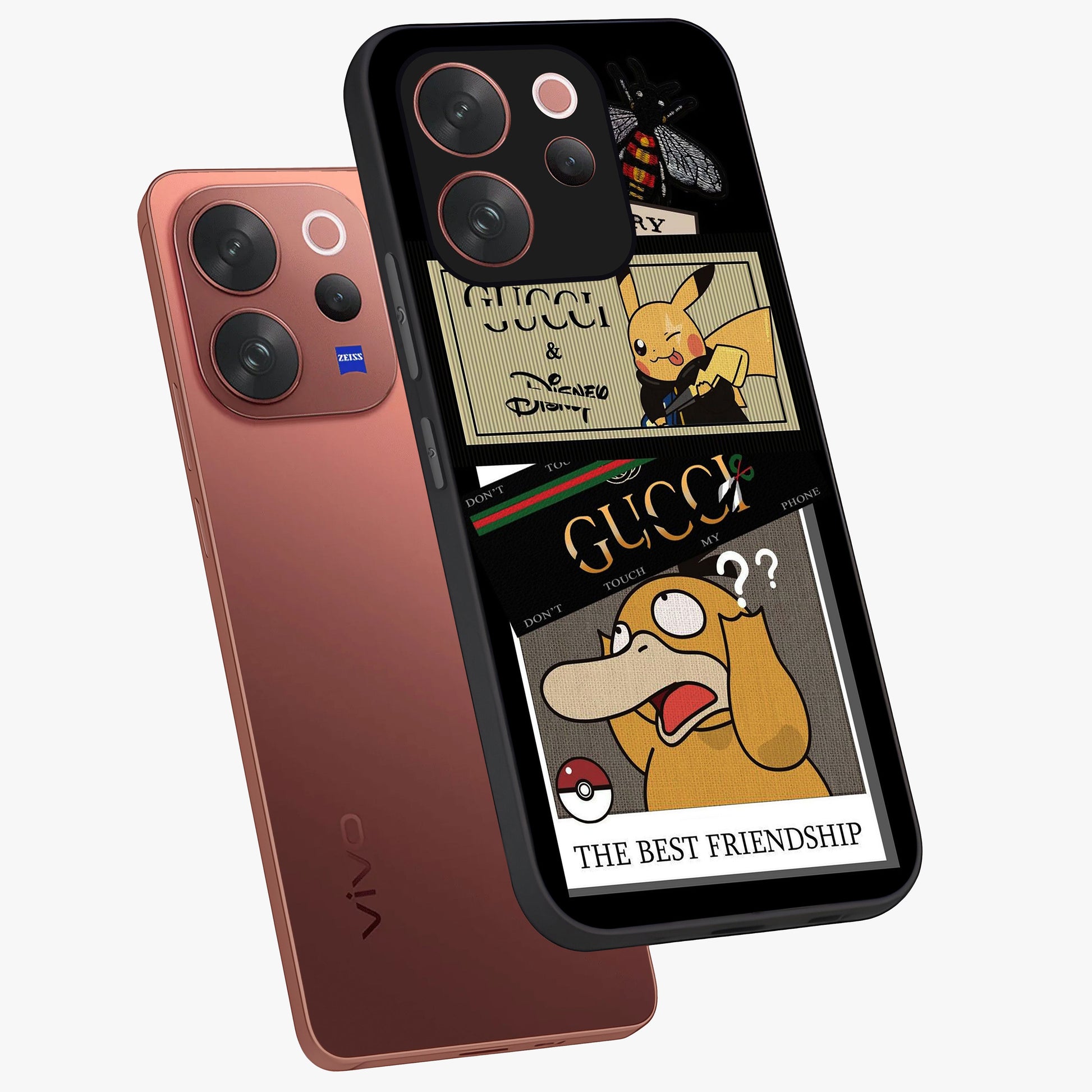 Gucci Play Mashup Glass Case displayed in angled mockup highlighting stylish fashion mashup design with bold aesthetic.