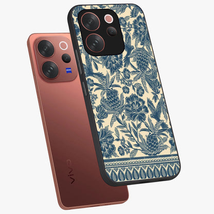Heirloom Wild Bloom Glass Case displayed in angled mockup highlighting botanical bloom design with classic aesthetic style.