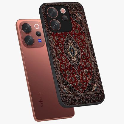 Heritage Carpet Royale Glass Case displayed in angled mockup highlighting intricate royal carpet design with heritage aesthetic.