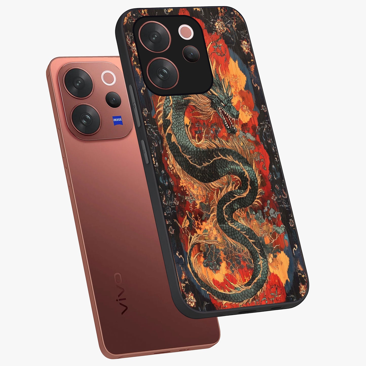 Inferno Dragon Soul Glass Case displayed in angled mockup highlighting powerful dragon illustration with inferno aesthetic.