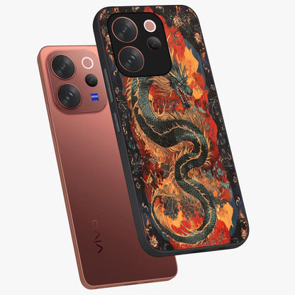 Inferno Dragon Soul Glass Case displayed in angled mockup highlighting powerful dragon illustration with inferno aesthetic.