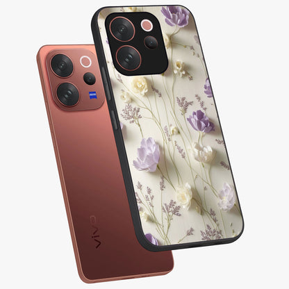 Lilac Breeze Harmony Glass Case displayed in angled mockup highlighting calm lilac breeze design with soothing aesthetic style.