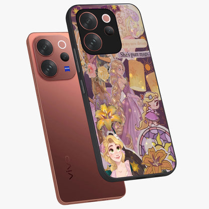 Magical Tangled Dream Glass Case displayed in angled mockup highlighting whimsical fantasy design with magical aesthetic.