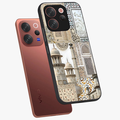 Mughal Marble Legacy Glass Case displayed in angled mockup highlighting elegant heritage marble artwork with royal aesthetic.