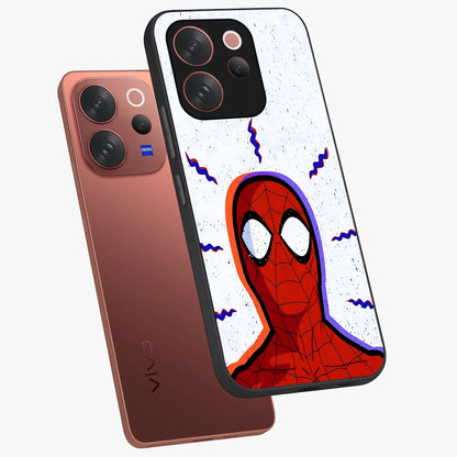 Omg Spiderman Glass Case displayed in angled mockup highlighting dynamic hero illustration with action comic aesthetic.