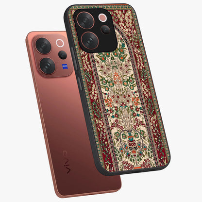 Persian Inspired Glass Case displayed in angled mockup highlighting intricate traditional design with elegant cultural aesthetic.