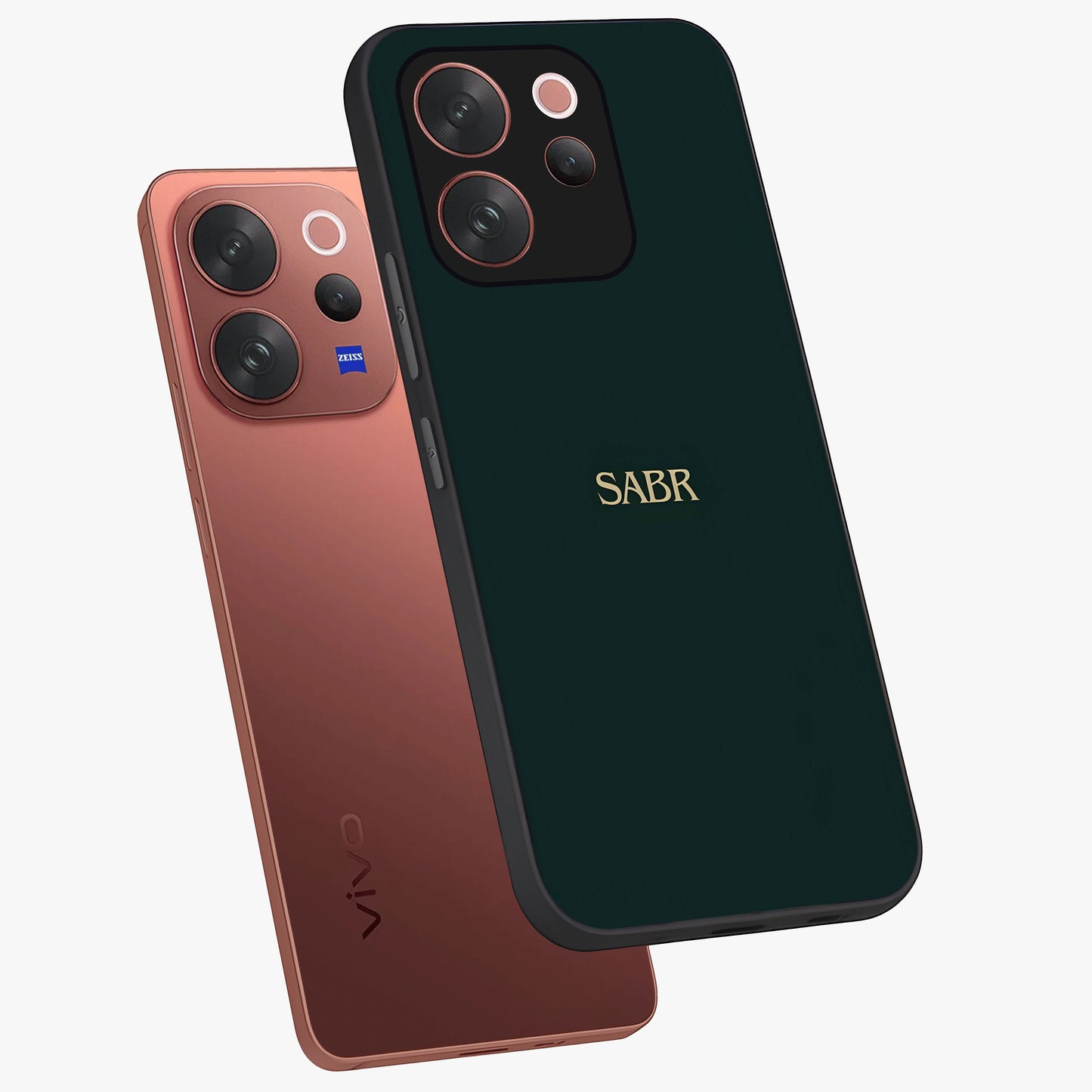 Sabr Minimal Patience Glass Case displayed in angled mockup highlighting simple inspirational design with clean aesthetic style.