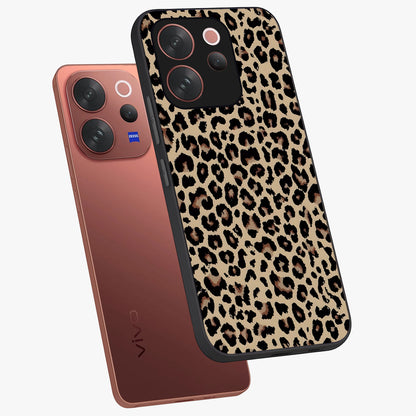 Savage Chic Pattern Glass Case displayed in angled mockup highlighting bold fashion inspired design with chic aesthetic.