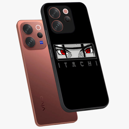 Scarlet Gaze Dominance Glass Case displayed in angled mockup highlighting intense visual design with bold scarlet aesthetic.