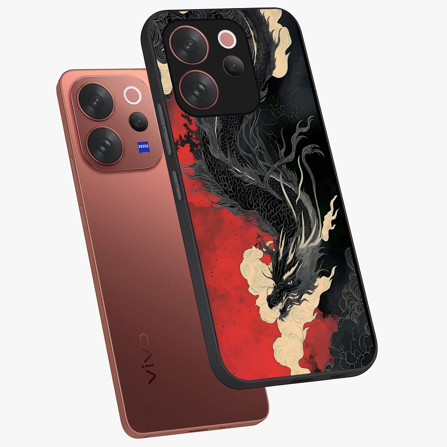 Shadow Dragon Fury Glass Case displayed in angled mockup highlighting powerful dragon illustration with dark fantasy aesthetic.