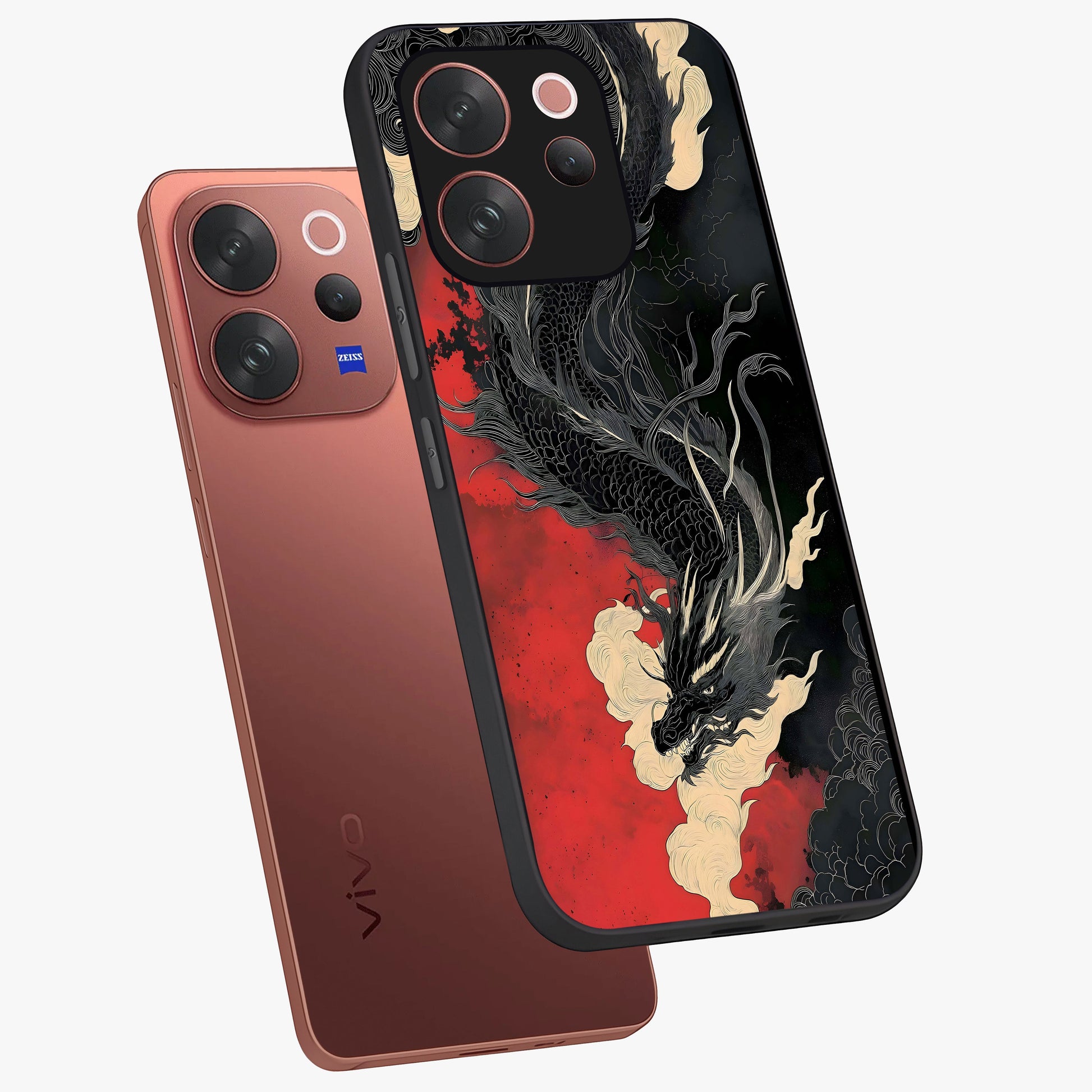 Shadow Dragon Fury Glass Case displayed in angled mockup highlighting powerful dragon illustration with dark fantasy aesthetic.