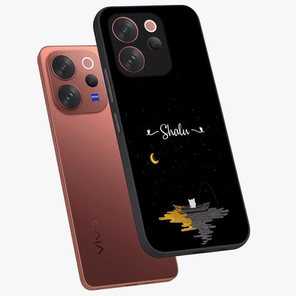 Silent Night Row Glass Case displayed in angled mockup highlighting peaceful evening design with dreamy night aesthetic.