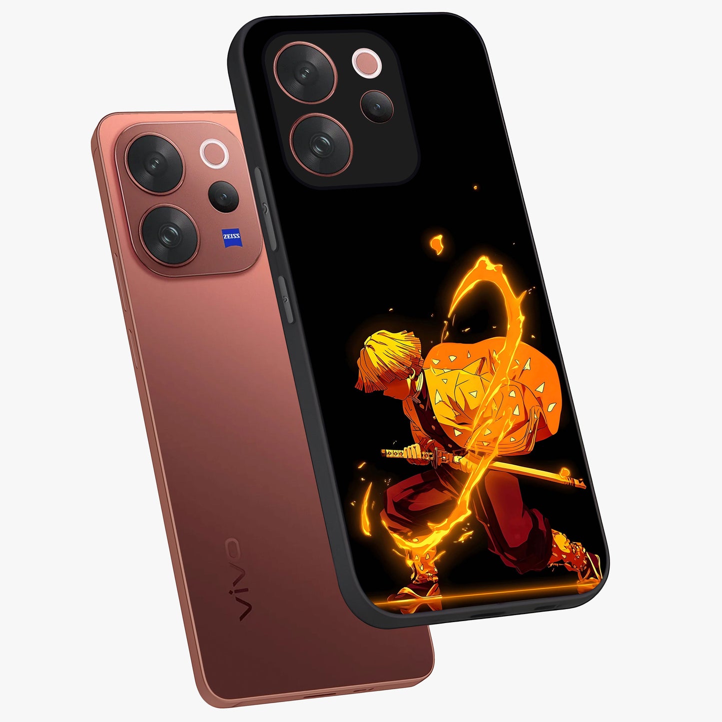 Thunder Flame Execution Glass Case displayed in angled mockup highlighting dramatic fire themed design with intense fantasy aesthetic.