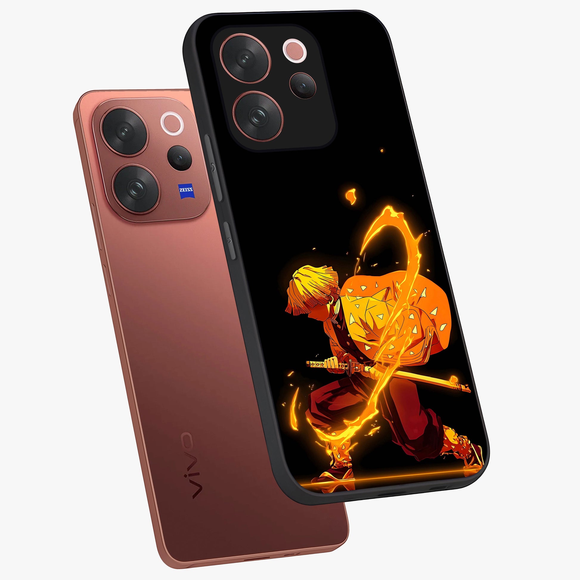 Thunder Flame Execution Glass Case displayed in angled mockup highlighting dramatic fire themed design with intense fantasy aesthetic.
