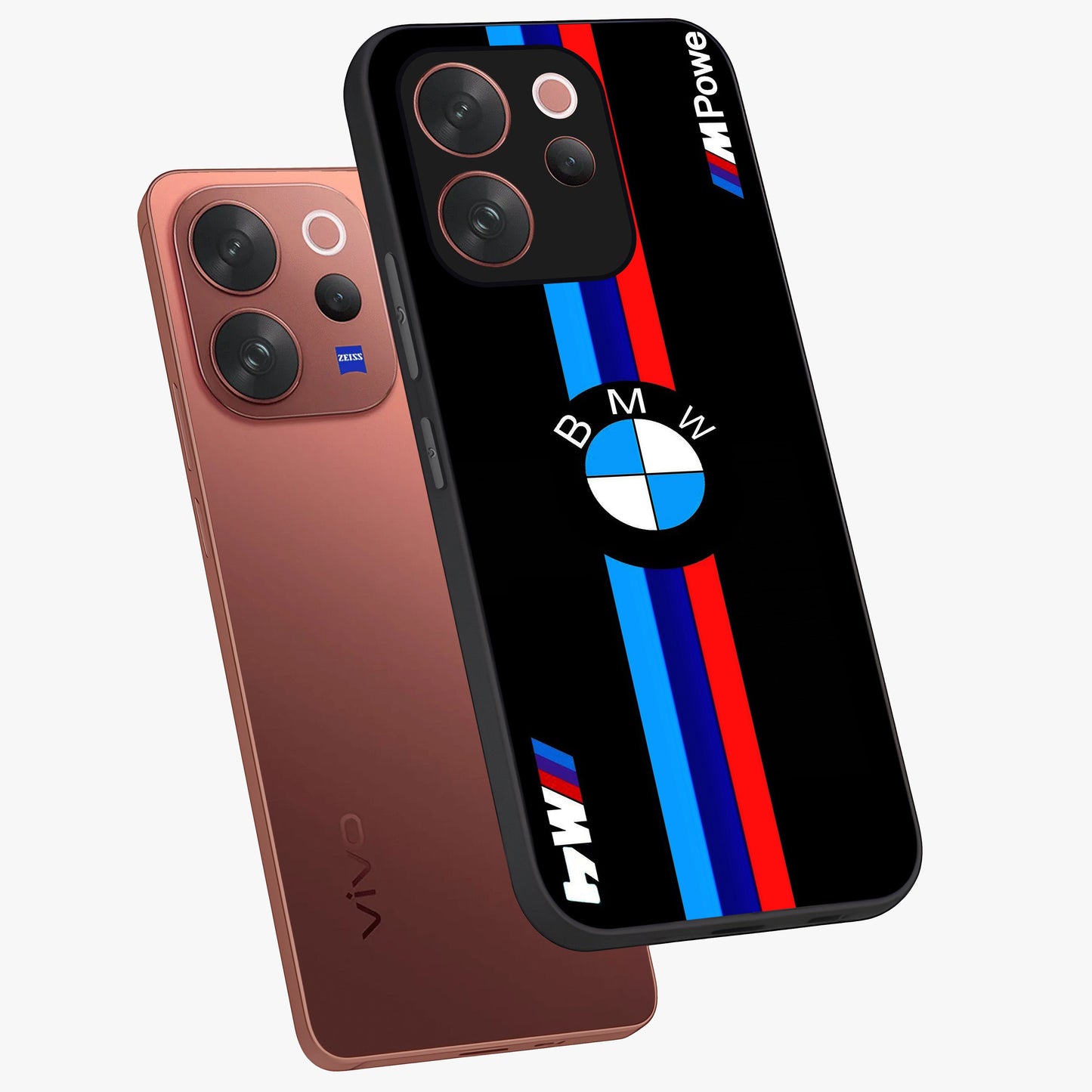 Turbo BMW Beast Glass Case displayed in angled mockup highlighting sleek racing car design with bold automotive aesthetic.