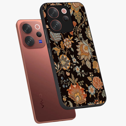 Vintage Floral Dream Glass Case displayed in angled mockup highlighting elegant vintage flower design with soft aesthetic style.