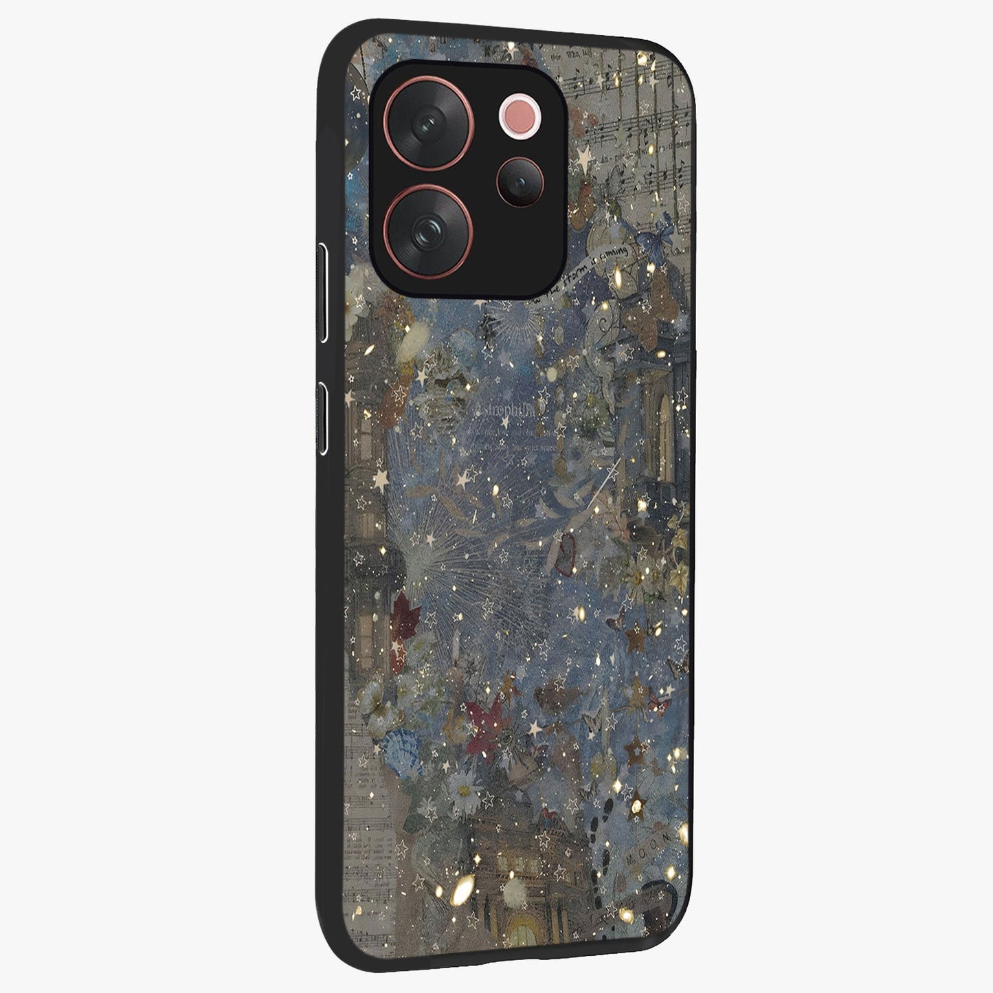 Aesthetic Astrolophia Glass Case upright view showcasing soft aesthetic theme with stylish modern look.