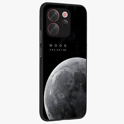 Cosmic Moon Glow Glass Case upright view showcasing luminous moon illustration with dreamy cosmic style.