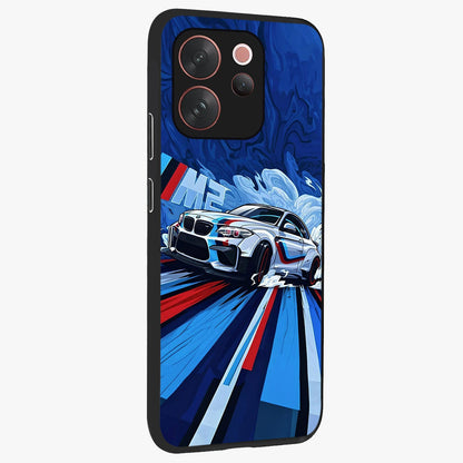 Drift Power Rush Glass Case upright view showcasing high speed racing artwork with bold automotive theme.