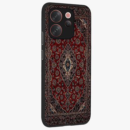 Heritage Carpet Royale Glass Case upright view showcasing detailed ornamental artwork with luxurious traditional theme.