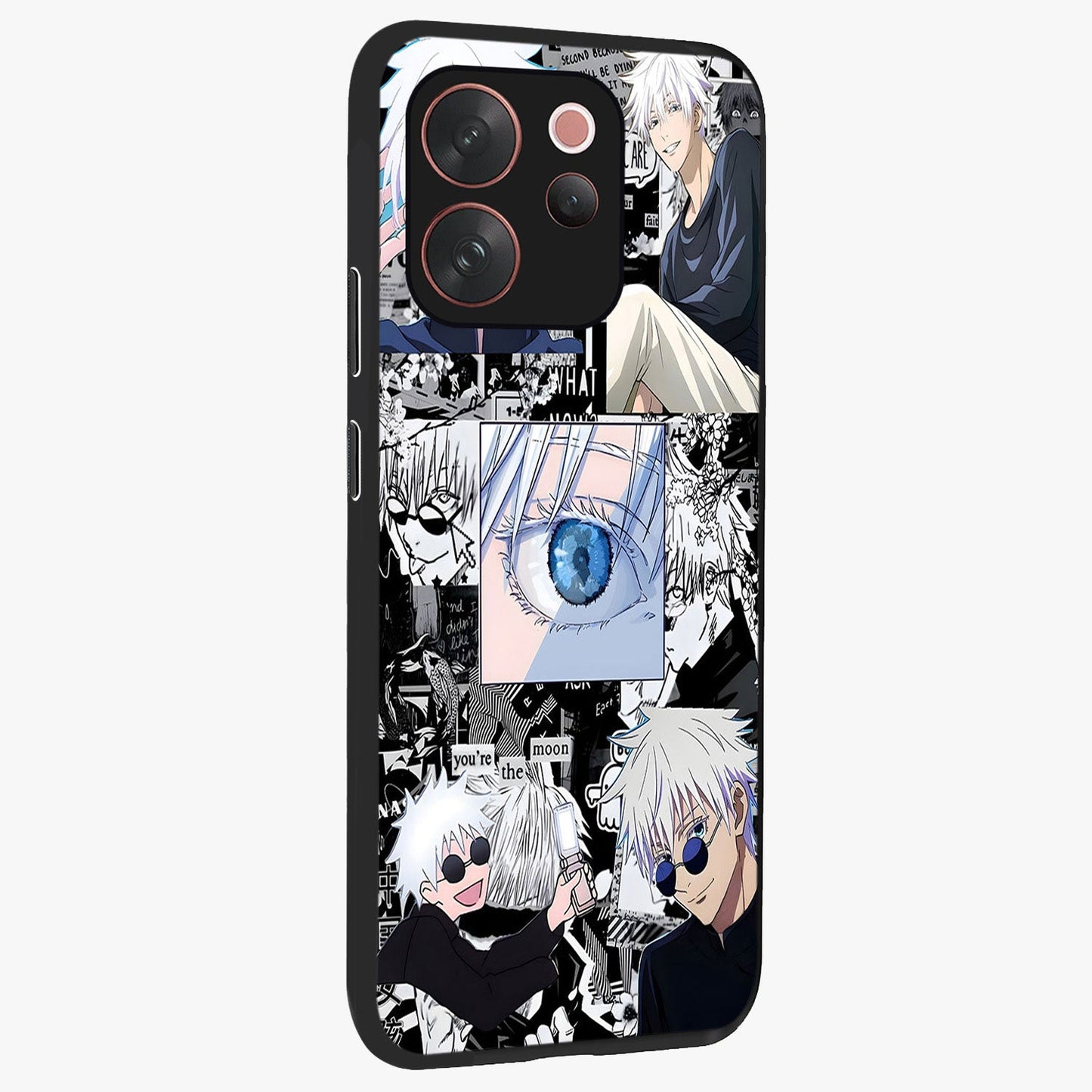 Infinity Sorcerer Chaos Glass Case upright view showcasing dramatic sorcerer artwork with chaotic mystical theme.