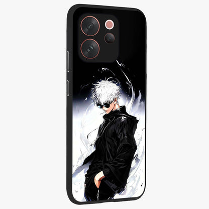 Limitless Shadow King Glass Case upright view showcasing bold shadow warrior artwork with epic fantasy theme.