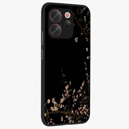 Petal Moon Light With Custom Name Glass Case upright view showcasing elegant floral moon artwork with personalized aesthetic.