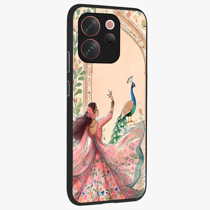 Royal Grace Muse Glass Case upright view showcasing stylish artistic artwork with sophisticated royal theme.
