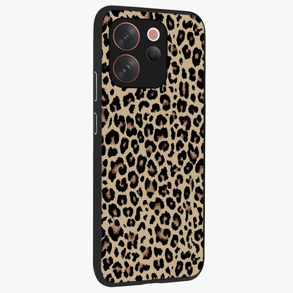 Savage Chic Pattern Glass Case upright view showcasing trendy decorative artwork with edgy fashion theme.