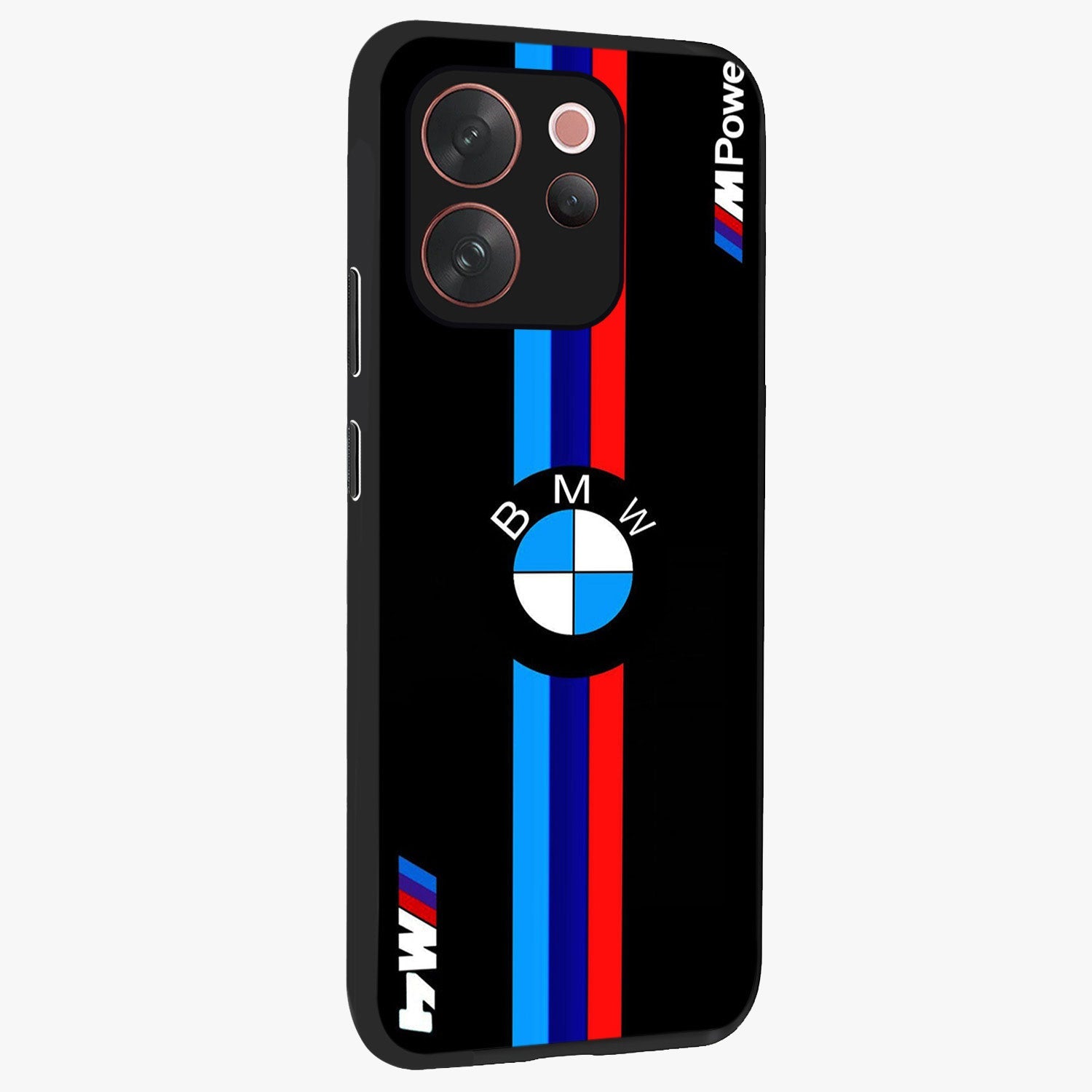 Turbo BMW Beast Glass Case upright view showcasing powerful car artwork with modern motorsport theme.