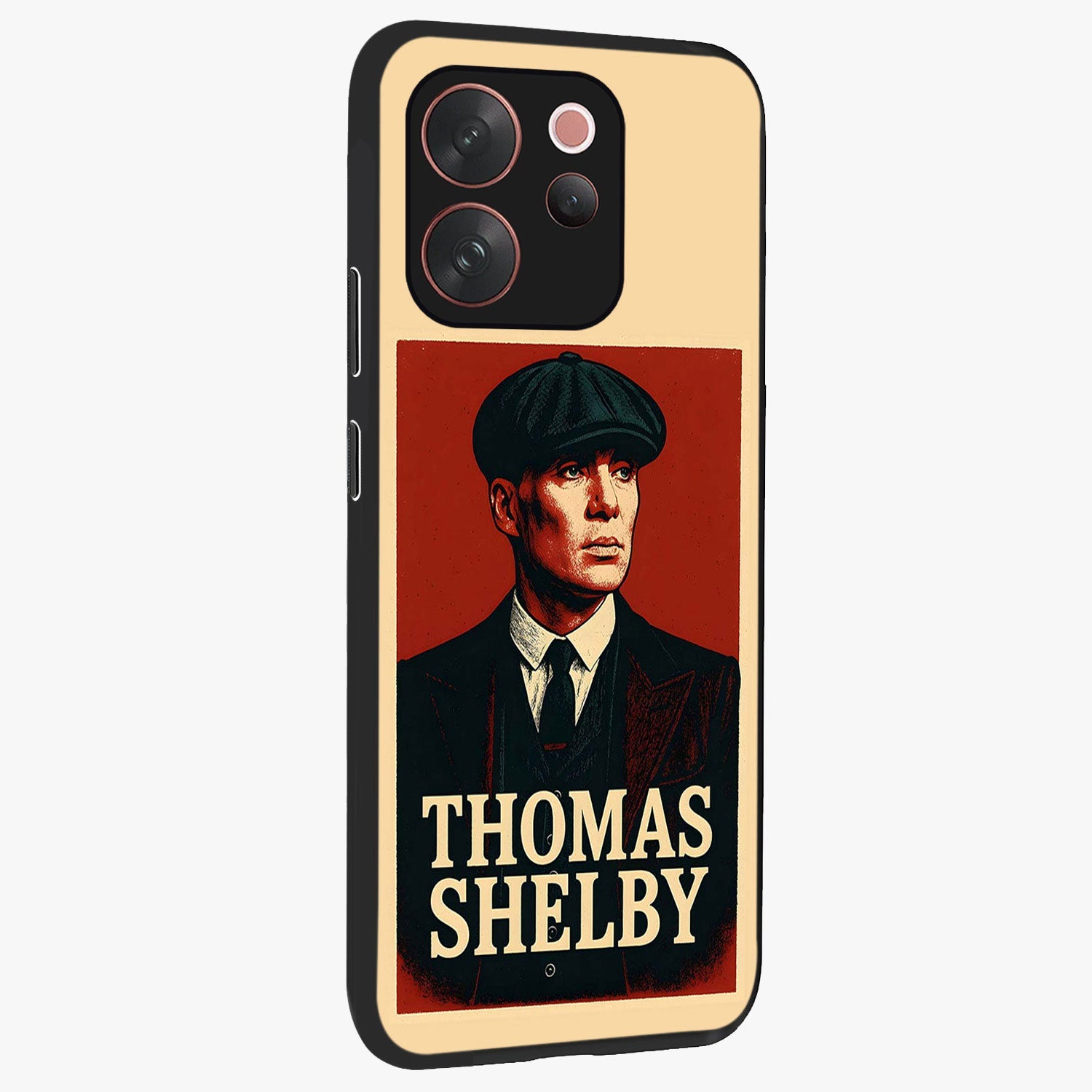 Vintage Mafia Authority Glass Case upright view showcasing dramatic vintage artwork with iconic authority theme.