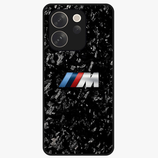 Carbon Speed Mark Glass Case showing flat back view with sporty carbon pattern artwork and glossy glass finish.