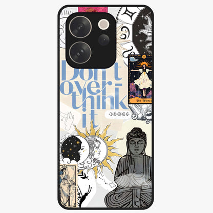 Ethereal Thoughts Glass Case showing flat back view with dreamy artistic artwork and glossy glass finish.