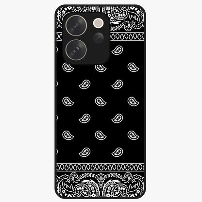 Retro Rebel Threads Glass Case showing flat back view with vintage street style artwork and glossy glass finish.