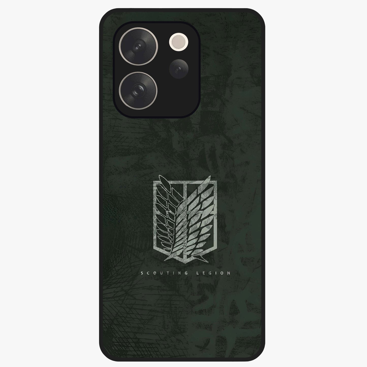 Wings Of Freedom Glass Case showing flat back view with symbolic wings artwork and glossy glass finish.