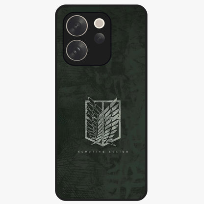 Wings Of Freedom Glass Case showing flat back view with symbolic wings artwork and glossy glass finish.