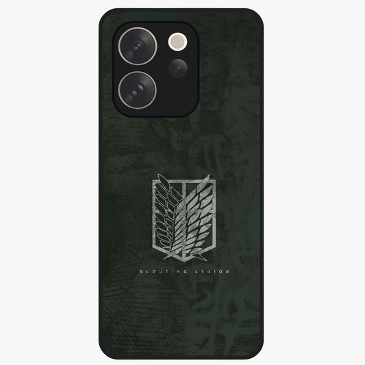 Wings Of Freedom Glass Case showing flat back view with symbolic wings artwork and glossy glass finish.