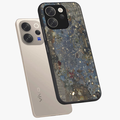 Aesthetic Astrolophia Glass Case displayed in angled mockup highlighting artistic aesthetic elements and smooth glass surface.
