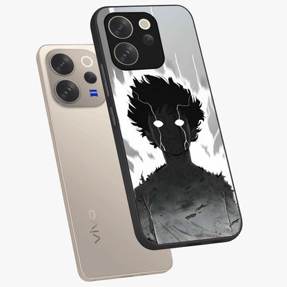 Awakened Inner Rage Glass Case displayed in angled mockup highlighting powerful graphic design and bold artistic theme.