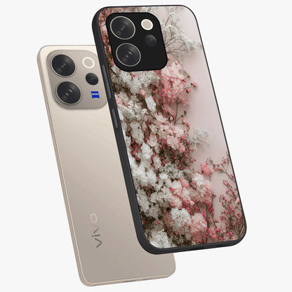 Blush Blossom Cloud Glass Case displayed in angled mockup highlighting soft cloud and blossom design with pastel aesthetic.