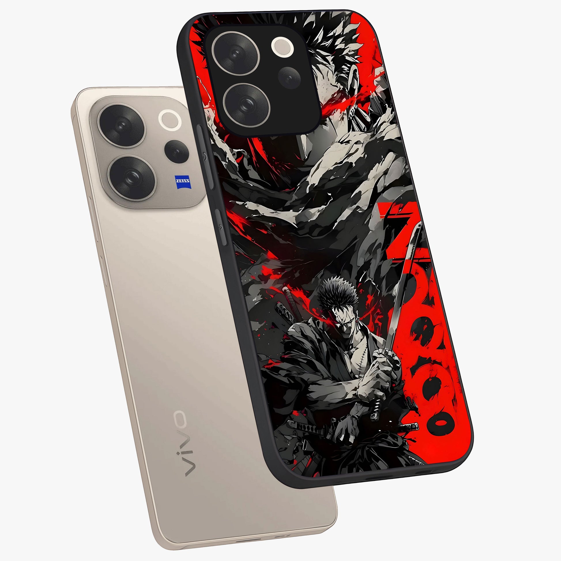 Demon Sword Resolve Glass Case displayed in angled mockup highlighting powerful demon sword illustration with dark fantasy aesthetic.